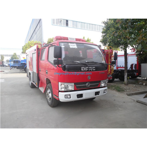 Dongfeng 4x2 RHD LHD ลูกเรือรถบรรทุกดับเพลิง 3 ตัน