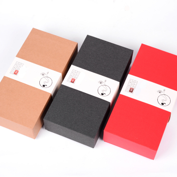 3 Farben schwarzer Tee Papier Box mit Hülse