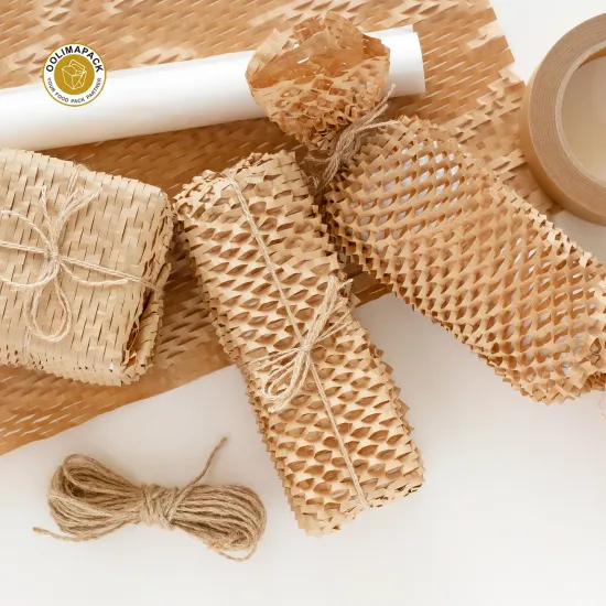 OOLIMAPACK: Eco-Friendly Honeycomb Paper Rolls - Sustainable Party Gift Packaging Solutions