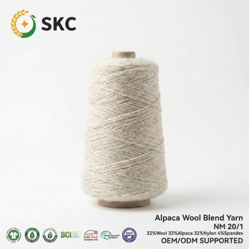 SKC OEM/ODM প্রিমিয়াম NM20/1 আলপাকা উল ব্লেন্ড অভিনব সুতা 32% আলপাকা 32% উল রঙ্গিন হাই টেন্যাসিটি ইকো-ফ্রেন্ডলি অ্যান্টি-পিলিং