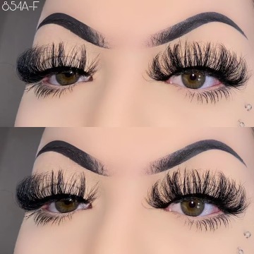 Hot Sale Russian Deep Curl 3D Mink Fluffy Volume Eyelashes 25mm D-Curl Faux Mink