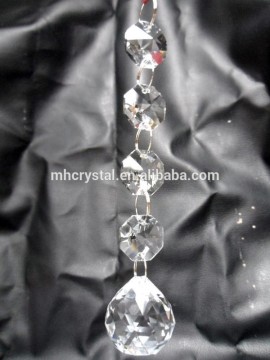 Crystal Clear Faceted Hanging Ball Prism Charm Pendant MH-12770