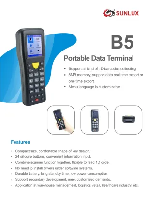 Portable Barcode Data Terminal with Memory