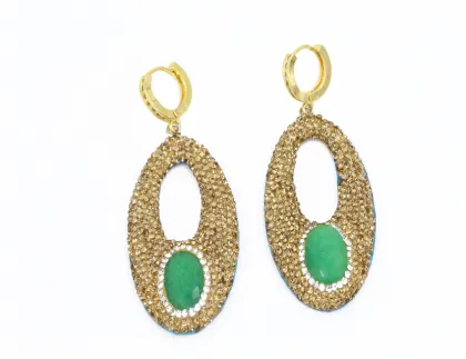 earrings jewellery 2018 wholesale boho style gold drop hoop women earrings