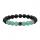 Natural Stone 8MM Black Lava Stone With Gemstone Round Beads and Mood Beads Stretch Bracelet 7.5" Long