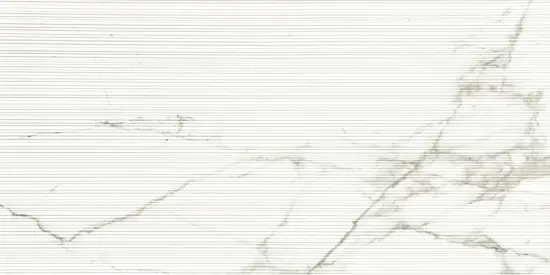 White Marble Effect Groove Porcelain Floor Tile