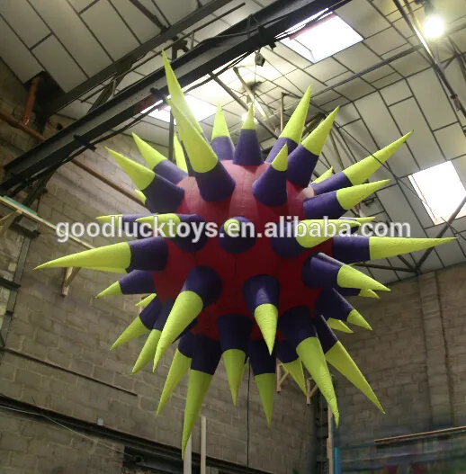 Inflatable hanging spiky ball decorations
