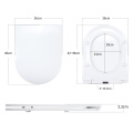 Duroplast Toilet Seat-Soft Close U-Shape Toilet Seat White