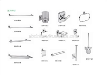 Euro type bathroom wall mounting accessories chrome plated double towel bar 600mm