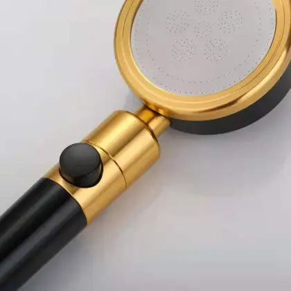 Space aluminum one-button water stop pressurized shower