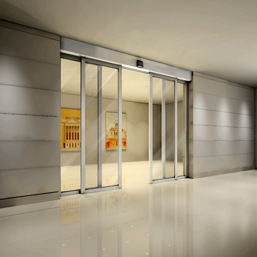 Automatic Sliding Doors with Activation and Safety Sensors