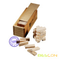 Set Juego de Jenga en el empaquetado de la caja de madera