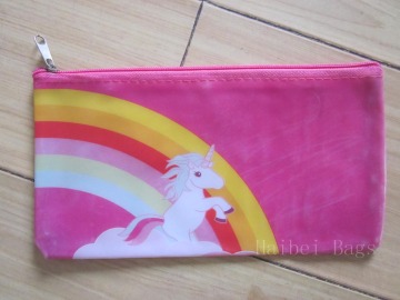 Printed PVC Zipper Pen Bag with MOQ 3000 (hbpv-69)