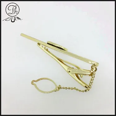 Gold Tie clips with metal clips