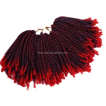 Synthetic Curly Crochet Braid  Hair 8 Inch Spring Twist Crochet Braids Hair Spring Twist Hair