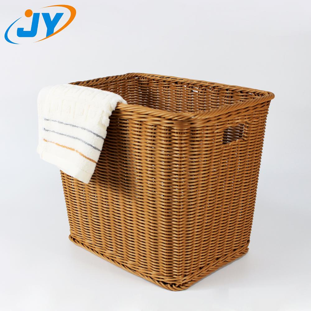 Durable handmade rattan towel basket for bathroom