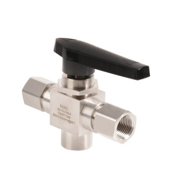 6000psi Stainless Steel Hydraulic High-Performance Three-Way Female Thread Ball Valve