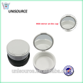 Pure PP denture store case with mirror