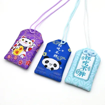 Custom woven Charm Embroidered Japanese Charm