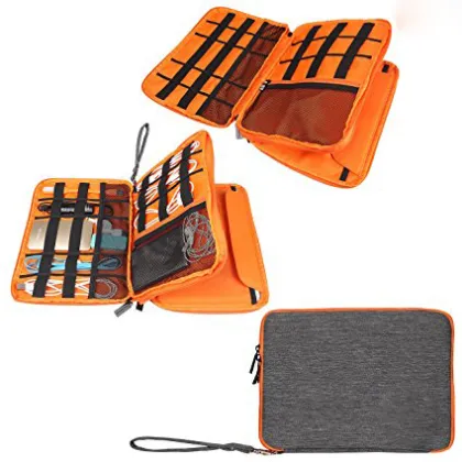 Double Layer Cable Organizer Electronics Accessories Storage Carrying Bag
