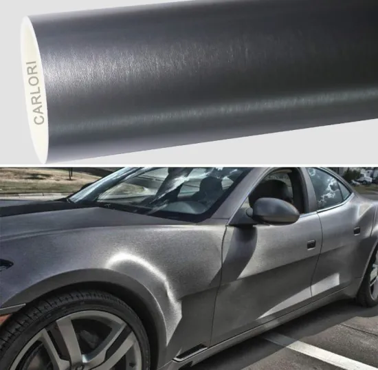brush metallic grey car wrap vinyl