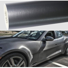 Borsta metallisk grå bil wrap vinyl