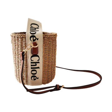 2021 basket design cylindrical shape straw bag