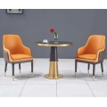 Hotel Schlafzimmermöbel moderne Form 2 Stcs Set Marmor Top Metal Bein Mittel Tisch Couchtisch Set Set