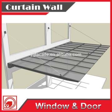 Aluminium Canopy aluminium glass awning