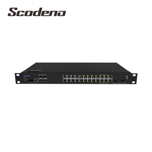 10G IP40 Industrial Network 24 Gigabit optical Port Managed Switch 1U Optical Aggregation Switch