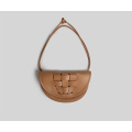 Fashionable New Genuine Leather Ladies Crescent Bag