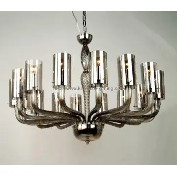 Contemporary  smoke glass pendant lamp