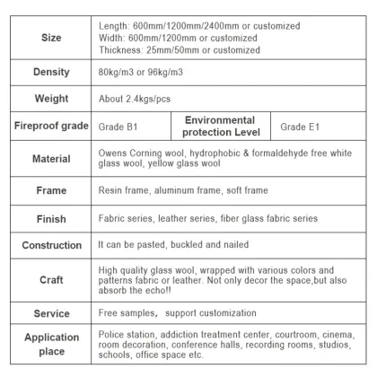 Home Theater Fabric Sound-Absorbing Wall Panels