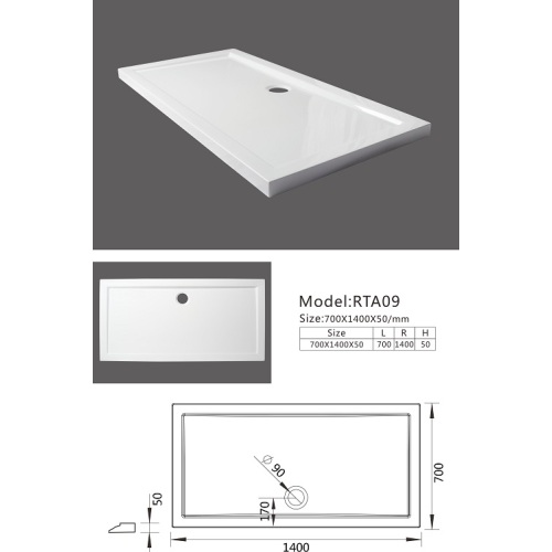 70x140x5cm CE 직사각형 ABS 아크릴 혼합 ShowerTray