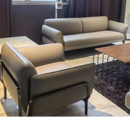 Modern simple cow leather sofa