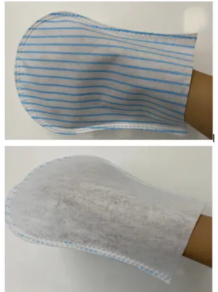 Pre-soap body cleaning wash gloves