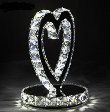 Modern Crystal LED Table Lamp with heart shaped