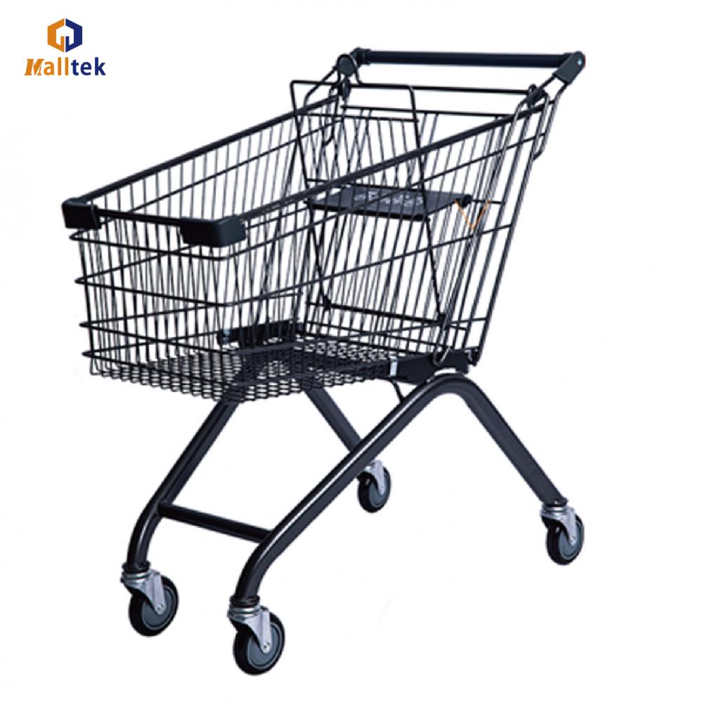 European Style Supermarket Wire Metal Shopping Trolley