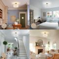 Mid Century Modern Semi Flush Mount Ceiling Lamp