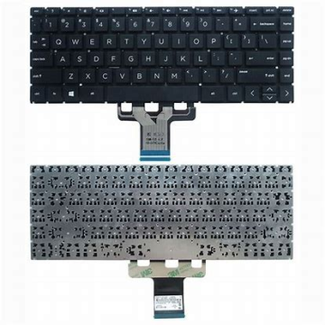 Teclado para computadora portátil para HP Pavilion 14 -CB/CE/DA/CM - Negro sin marco (negro/plateado)