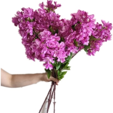 Silk Faux Common Crapemyrtle Flower with Long Stem for Wedding and Home Decor