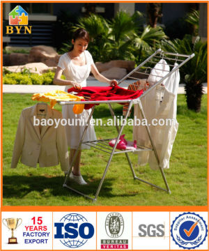 BYN 2-Tier gullwing laundry drying rack with shoe horns DQ-0828T
