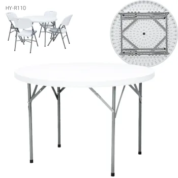 Plastic Folding Round Promotion Table - 4ft