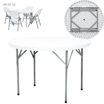 Plastic Folding Round Promotion Table - 4ft