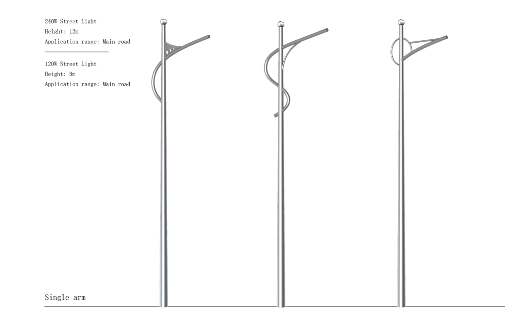 Single Arm Street Light