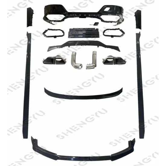 BMW 2023 7 Series G70 Body Kit - M760 Black Warrior Model (Front Lip, Rear Diffuser, Side Skirts)