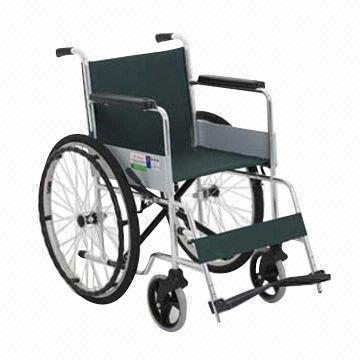 Ordinary Wheelchair for Disabled, with Chromed Steel Frame