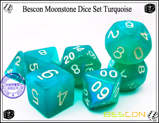 Turquoise Dice Set-3