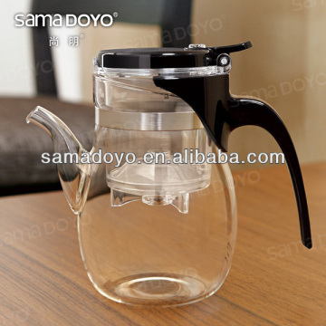 600ml Integrated Type Glass Tea Pot with Infusion and Lid on Sale (Free sample)