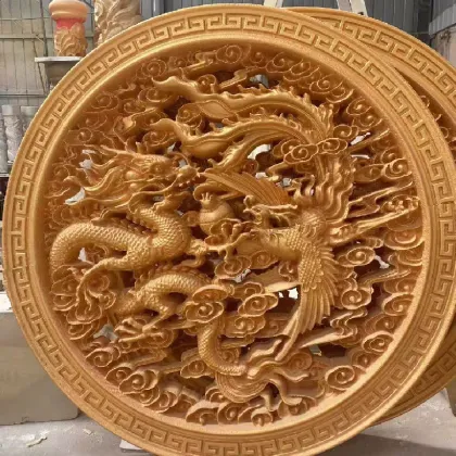 Dragon and Phoenix Round Disc Stage Simulation Prop